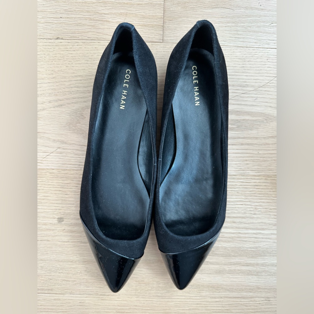 Brand new Cole Haan black suede flats size 7.5